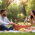 couple enjoying a picnic in a park