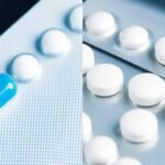 Viagra pills and generic sildenafil tablets side-by-side.